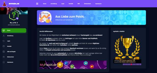 myPaid4 ist unser neuestes Paid4- Portal mit komplett neuem Design und vielen einzigartigen Funktionen.