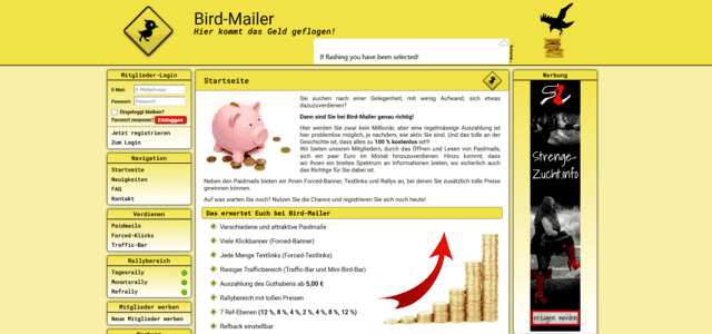 Bird-Mailer existiert schon seit 2016 und hat ein außergewöhnliches Design und Script.