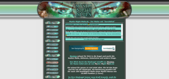 Bei Mystic-Night-Mails flattern mehrmals pro Woche bezahlte WerbeMails in Ihr Postfach.