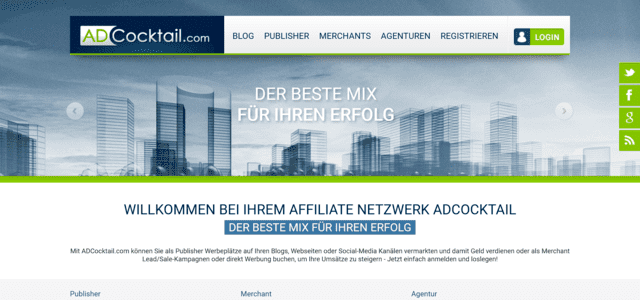 AdCocktail ist eines der beliebtesten Werbenetzwerke im deutschsprachigen Raum.